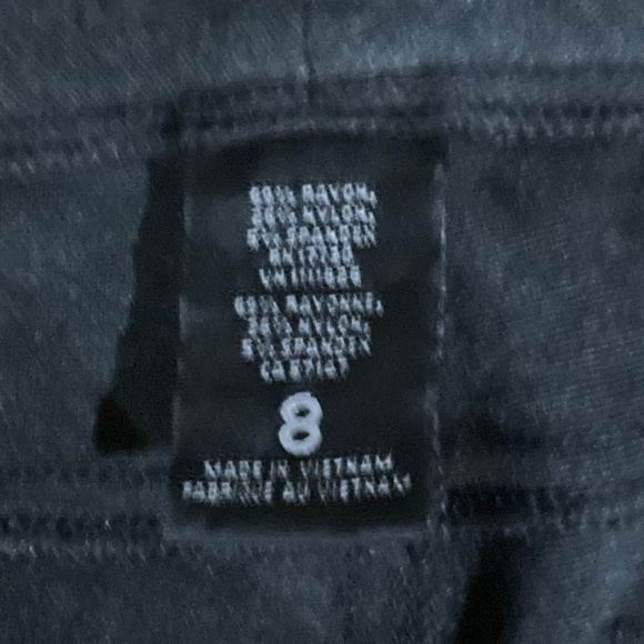 Mossimo Stretch Extensible Dark Gray Pants Sz 8 - Picture 4 of 11